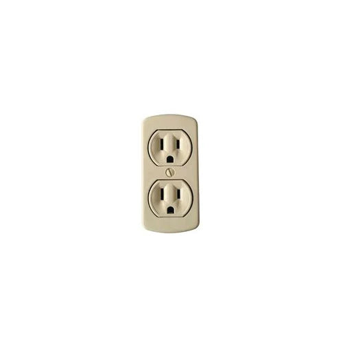 Prime Distributors Global LLC Ivory, Suface Grounding  Duplex Plastic Receptacle MEGA