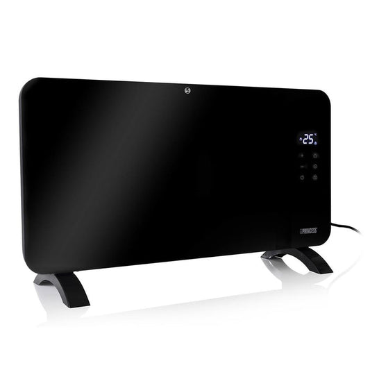 Princess 2000W Smart Glass Panel Heater - Black