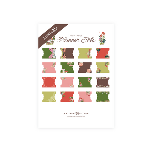 Printable Planner Tabs: Fairy House - Archer and Olive