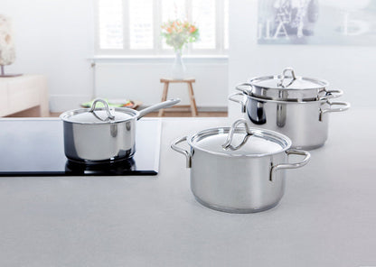 Profiline steelpan met deksel zilver keuken