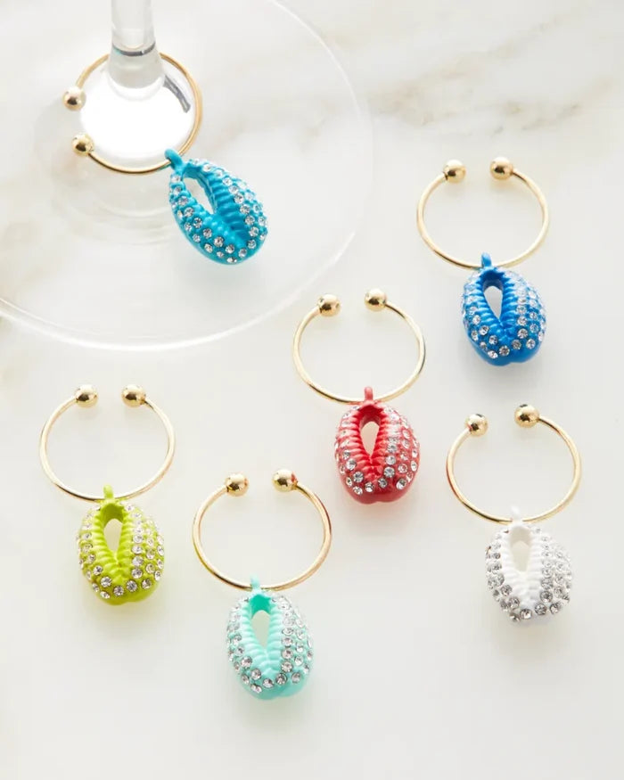 PUKA SHELL  WINE CHARMS