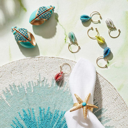 PUKA SHELL  WINE CHARMS