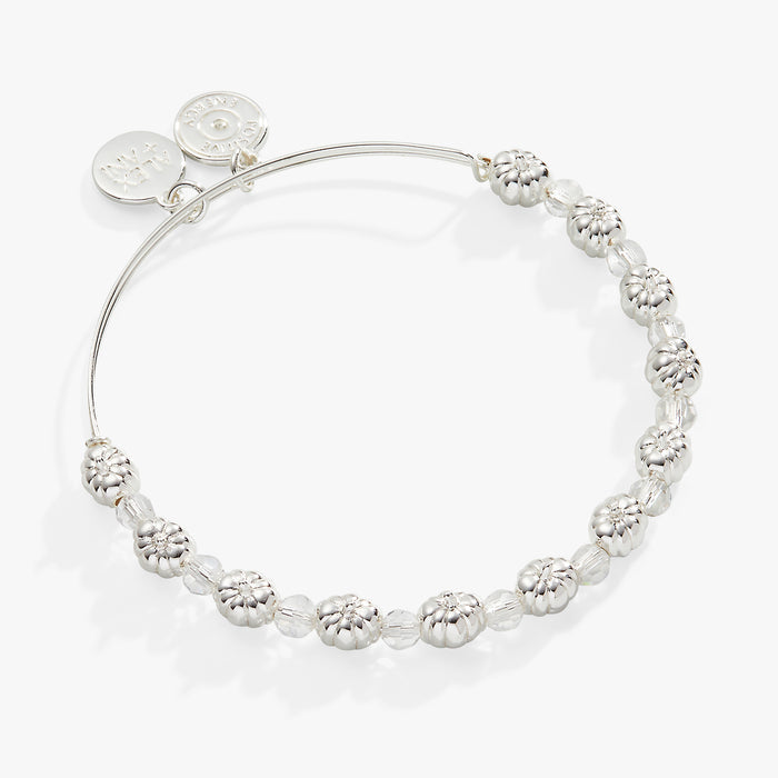 Pumpkin + Crystal Beaded Bangle