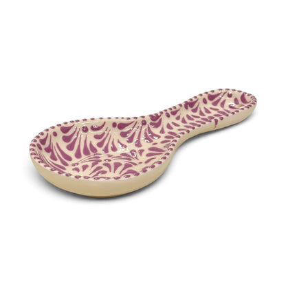 Purple on White Spoon Rest