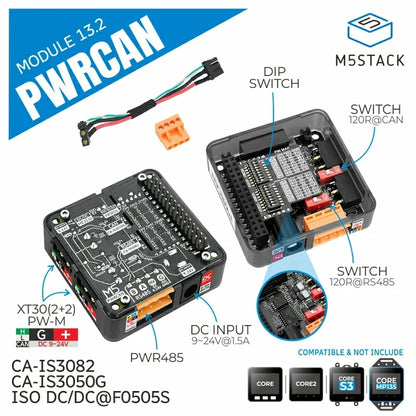 PWRCAN 13.2 Module with Isolated 2-Ch CAN & 1-Ch RS485 - m5stack-store