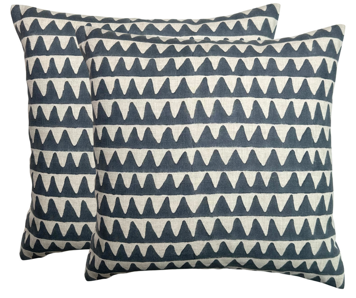 Pyramids Pillow Cover in Slate, Walter G Textiles