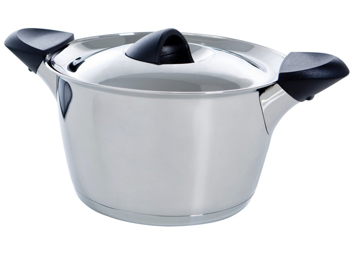 Q-linair Classic deksel kookpan 20 cm zilver met pot