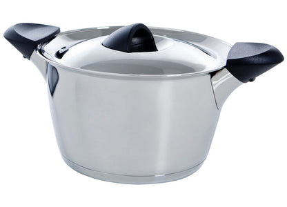 Q-linair Classic deksel kookpan 20 cm zilver met pot