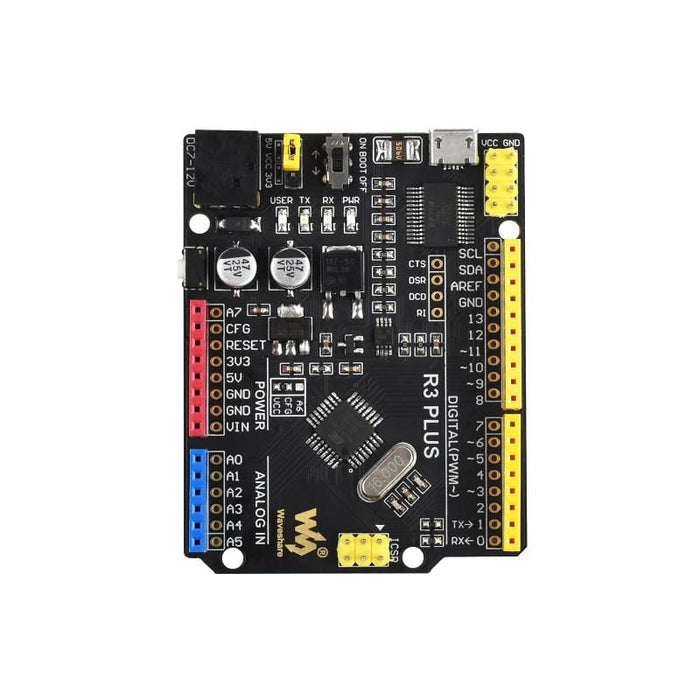 R3 Plus - Arduino-Compatible ATmega328P Development Board by Waveshare - The Pi Hut