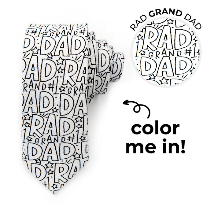 Rad GRAND Dad Coloring Tie