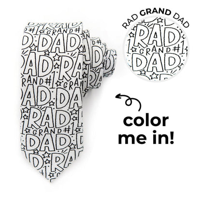 Rad GRAND Dad Coloring Tie