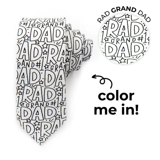 Rad GRAND Dad Coloring Tie