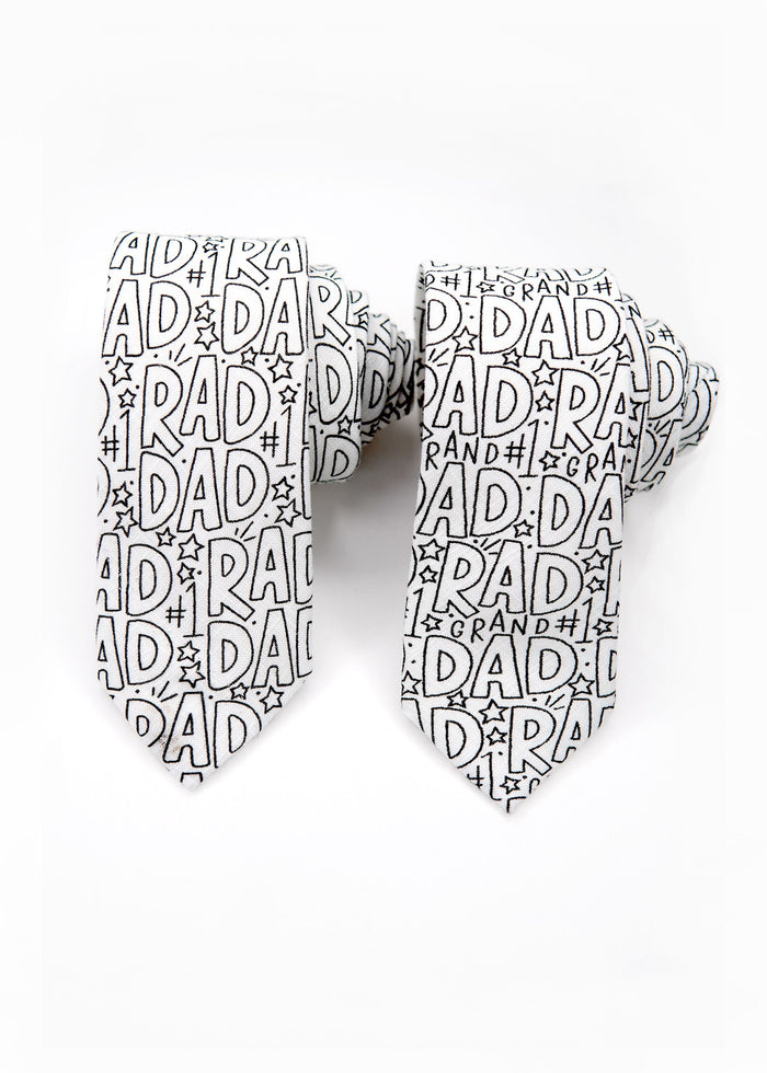 Rad GRAND Dad Coloring Tie