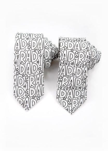 Rad GRAND Dad Coloring Tie
