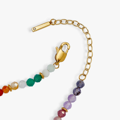 Rainbow Ombre Semi-Precious Beaded Bracelet