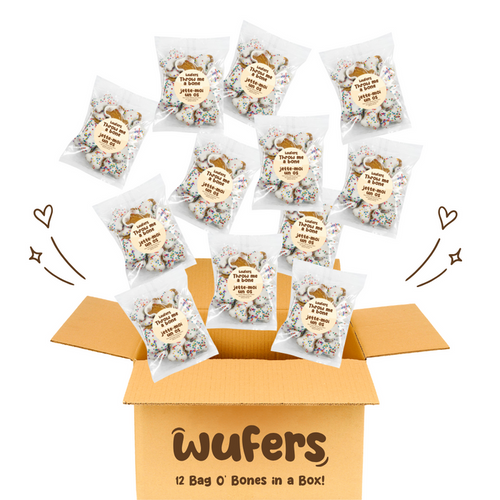 Rainbow Sprinkled Box O' Endless Bones - 12 Bags in a Box