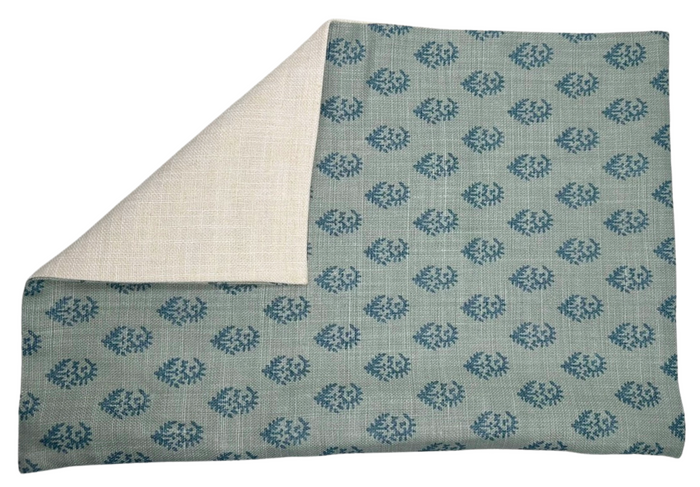 Rajmata Pillow Cover in Blue/Blue, Peter Dunham Textiles