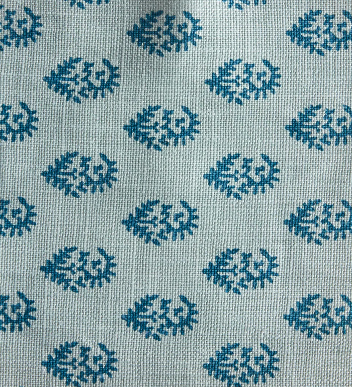 Rajmata Pillow Cover in Blue/Blue, Peter Dunham Textiles