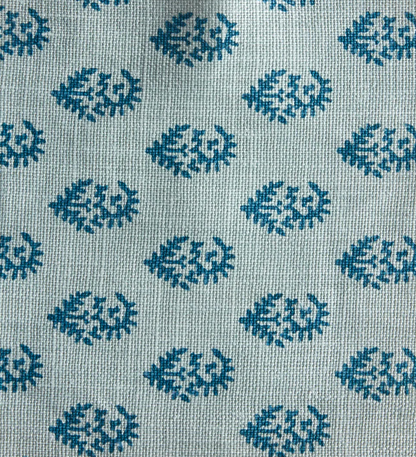 Rajmata Pillow Cover in Blue/Blue, Peter Dunham Textiles