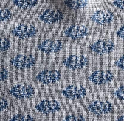 Rajmata Pillow Cover in Mist Indigo, Peter Dunham Textiles