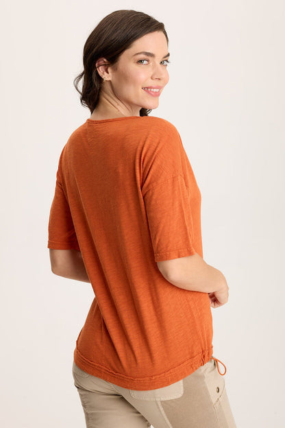 XCVI Rajni V-Neck Cinchable Hem Tee