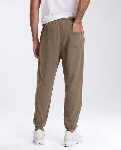 Ravin Relaxed-Fit Cargo-Style Joggers with Contrast Drawstring – Taupe - O202116