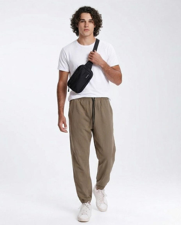 Ravin Relaxed-Fit Cargo-Style Joggers with Contrast Drawstring – Taupe - O202116