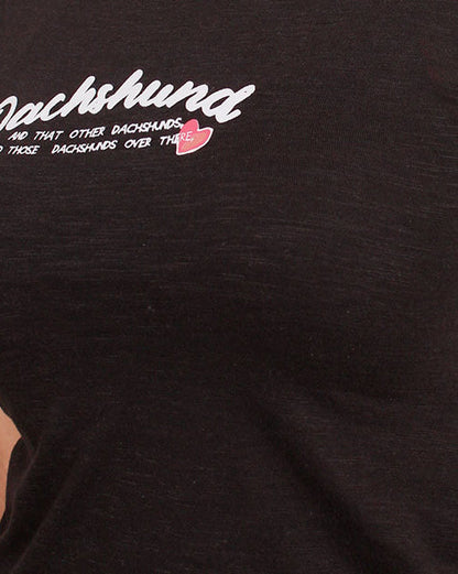 Ravin | Women’s "All I Need Is This Dachshund" Graphic Tee – Sport Luxe Edition - Black - O202960