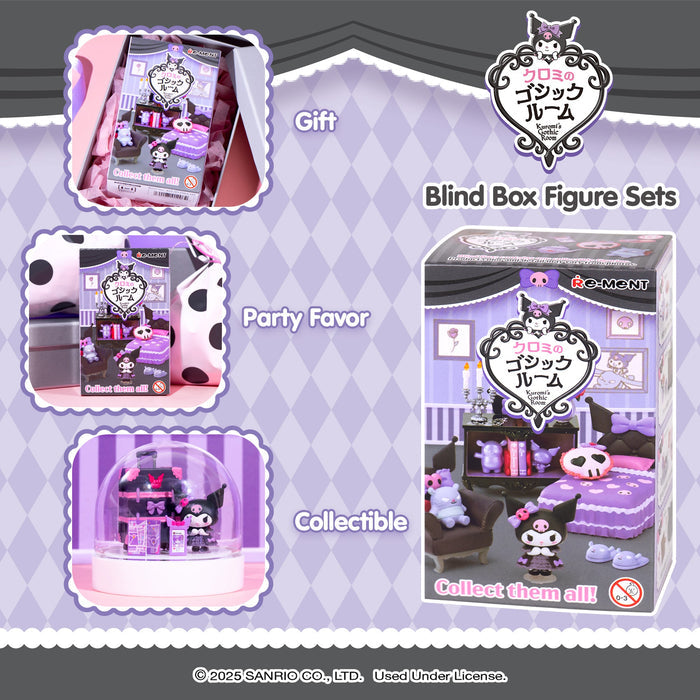 Re-Ment Kuromi's Gothic Room Blind Box Figure Set Toys&Games Hamee.com - Hamee US