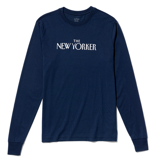 Rea Irvin’s Classic Long-Sleeve T-Shirt in Navy