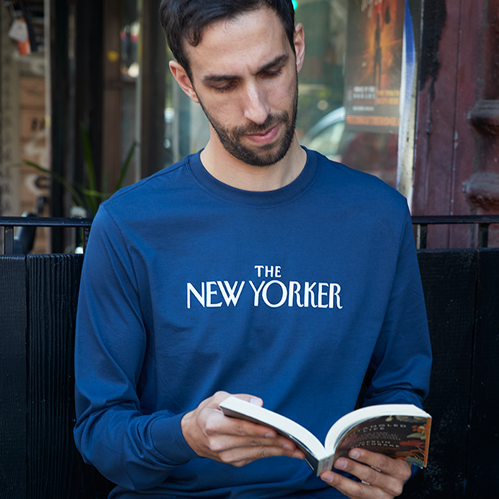 Rea Irvin’s Classic Long-Sleeve T-Shirt in Navy