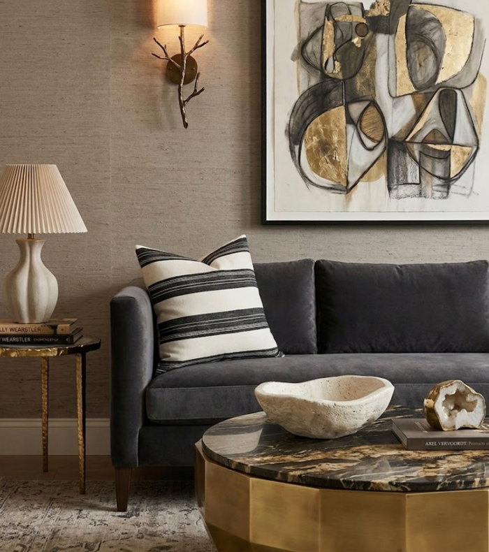 ASKEW - KELLY WEARSTLR - IVORY STRIPE - DECOARTIVE THROW PILLOWS