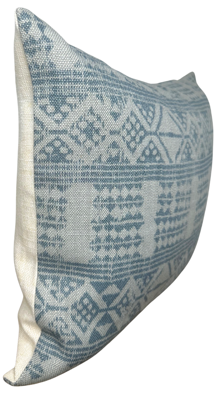 Ready to Ship, 14x18, Addis Pillow Cover in Blue, Peter Dunham Textiles