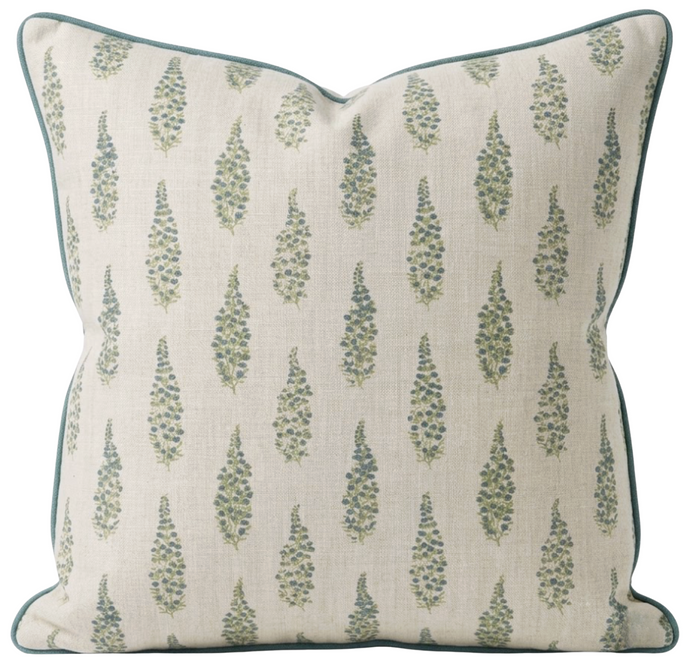 Ready to Ship, 18x18 Hollyhock Pillow Covers in Mineral