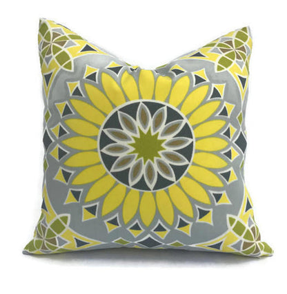Ready to Ship, 18x18, Soleil Pillow Cover in Driftwood,  Indoor/Outdoor Pillows, Trina Turk for Schumacher Textiles