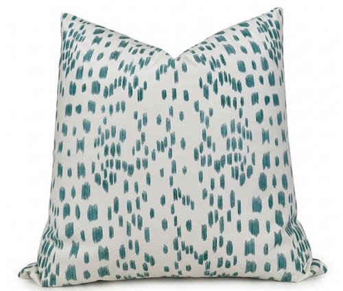 Ready to Ship, 20x20 Les Touches Pillow Cover in Aqua Blue