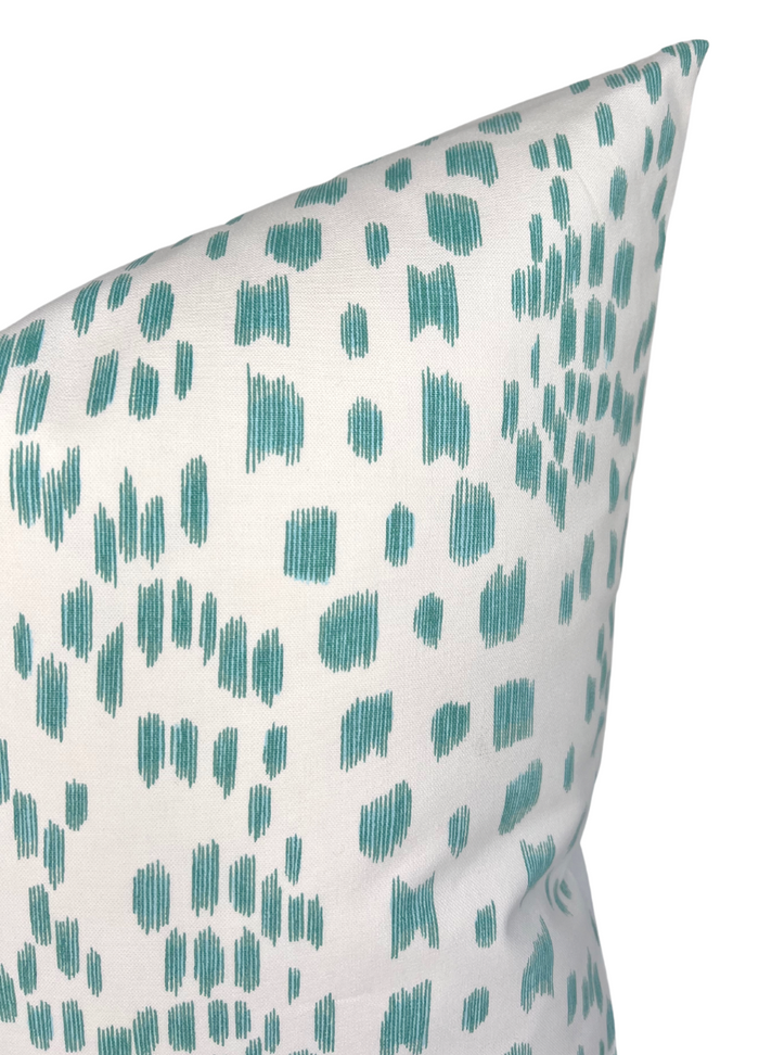 Ready to Ship, 20x20 Les Touches Pillow Cover in Aqua Blue