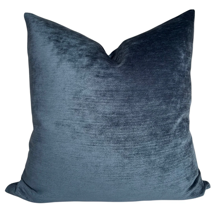 Ready to Ship, 22x22, Sapphire Velvet Pillow Cover