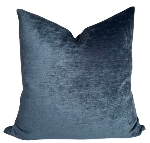 Ready to Ship, 22x22, Sapphire Velvet Pillow Cover