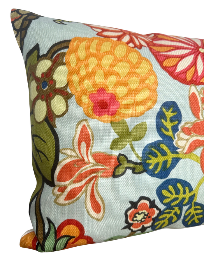 Ready to Ship, Chiang May Dragon Pillow Cover in Aquamarine