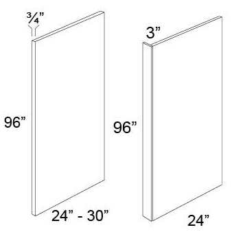 REFRIGERATOR END PANEL   Alfa Gray