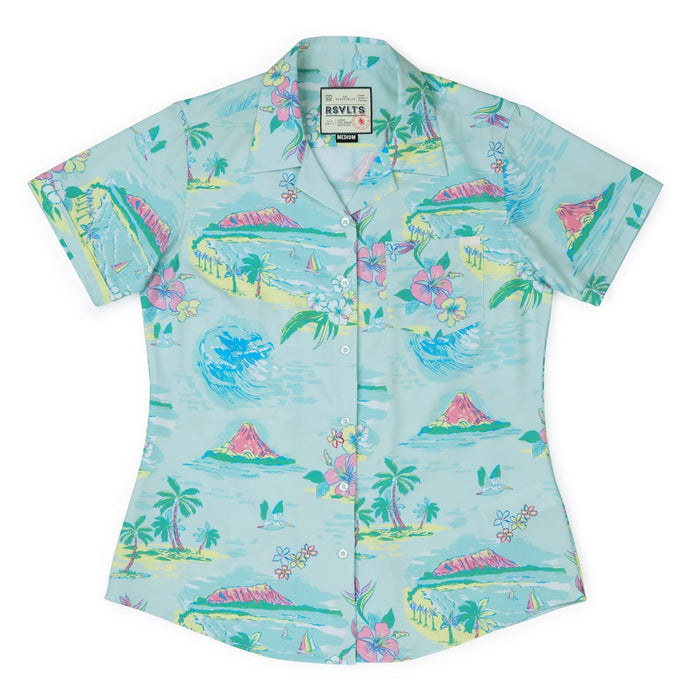 RSVLTS XS RSVLTS Women's Short Sleeve Shirt Crests & ‘Canoes – Women's KUNUFLEX Short Sleeve Shirt Crests & ‘Canoes – Women's KUNUFLEX Short Sleeve Shirt