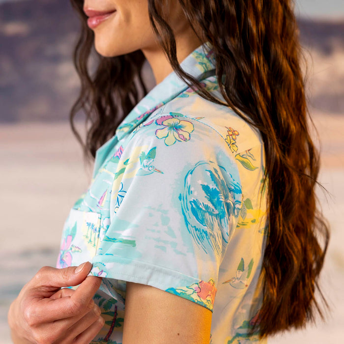 RSVLTS RSVLTS Women's Short Sleeve Shirt Crests & ‘Canoes – Women's KUNUFLEX Short Sleeve Shirt Crests & ‘Canoes – Women's KUNUFLEX Short Sleeve Shirt