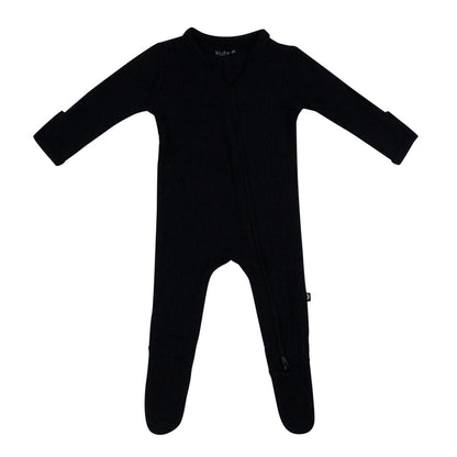 Kyte Baby Ribbed Zippered Footie in Midnight