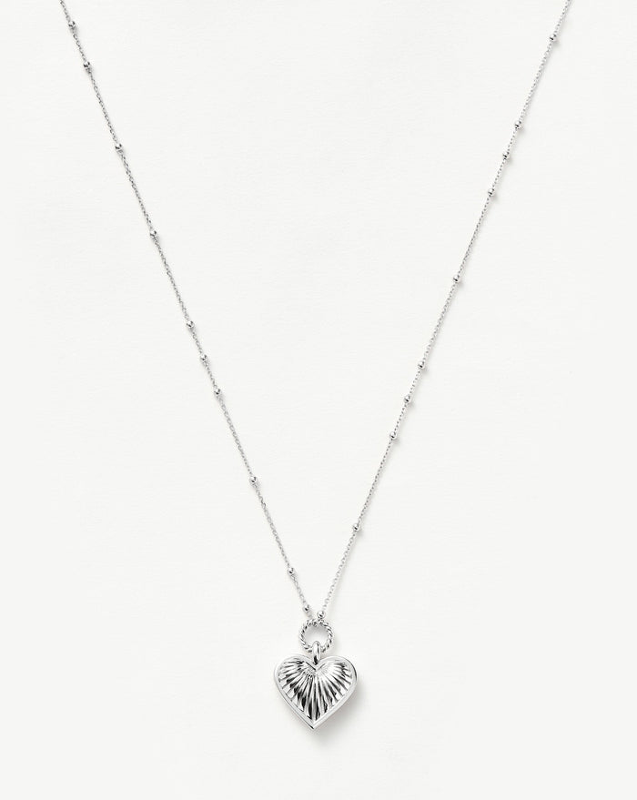 Ridge Heart Charm Necklace Necklaces Missoma