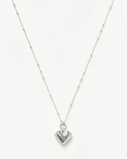 Ridge Heart Charm Necklace Necklaces Missoma