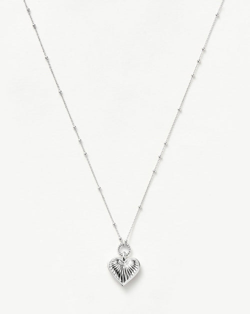 Ridge Heart Charm Necklace Necklaces Missoma