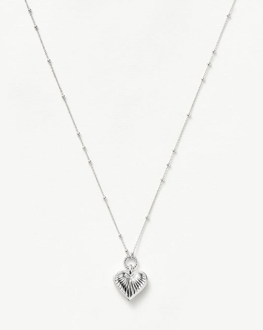 Ridge Heart Charm Necklace Necklaces Missoma