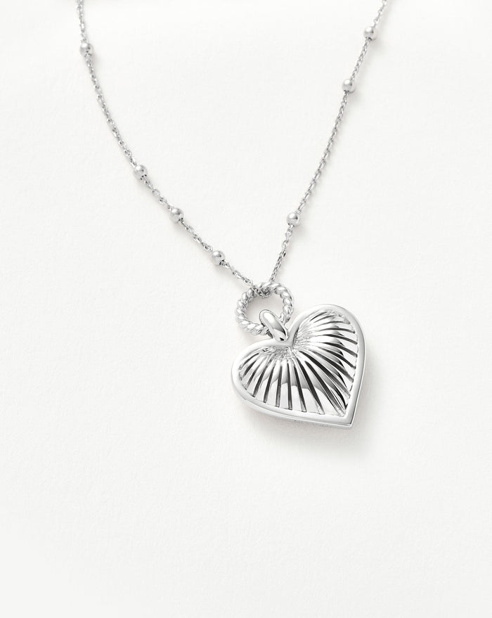 Ridge Heart Charm Necklace Necklaces Missoma