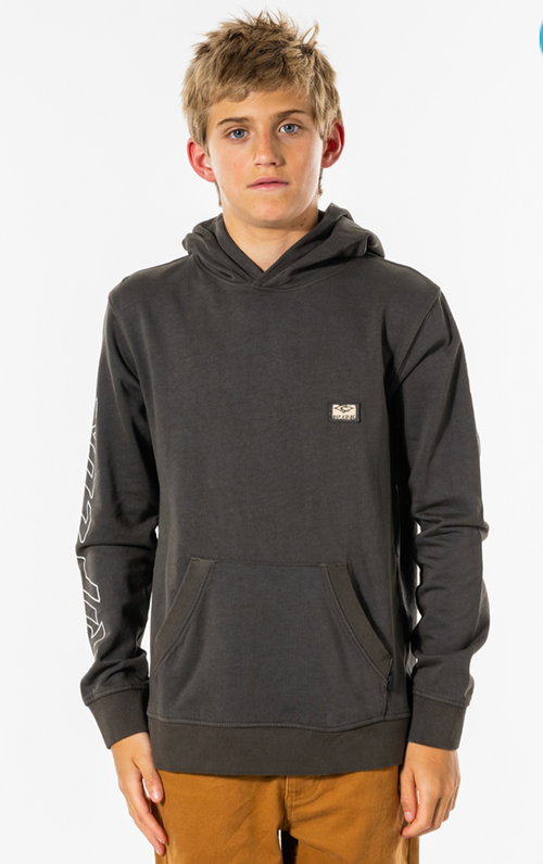 Rip Curl Boys Original Surfers Hood Boy Fleece - Washed Black =SALE=